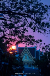 Sunset at Borom Ratchasathit Mahoran Throne Hall